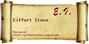 Eiffert Ilona névjegykártya